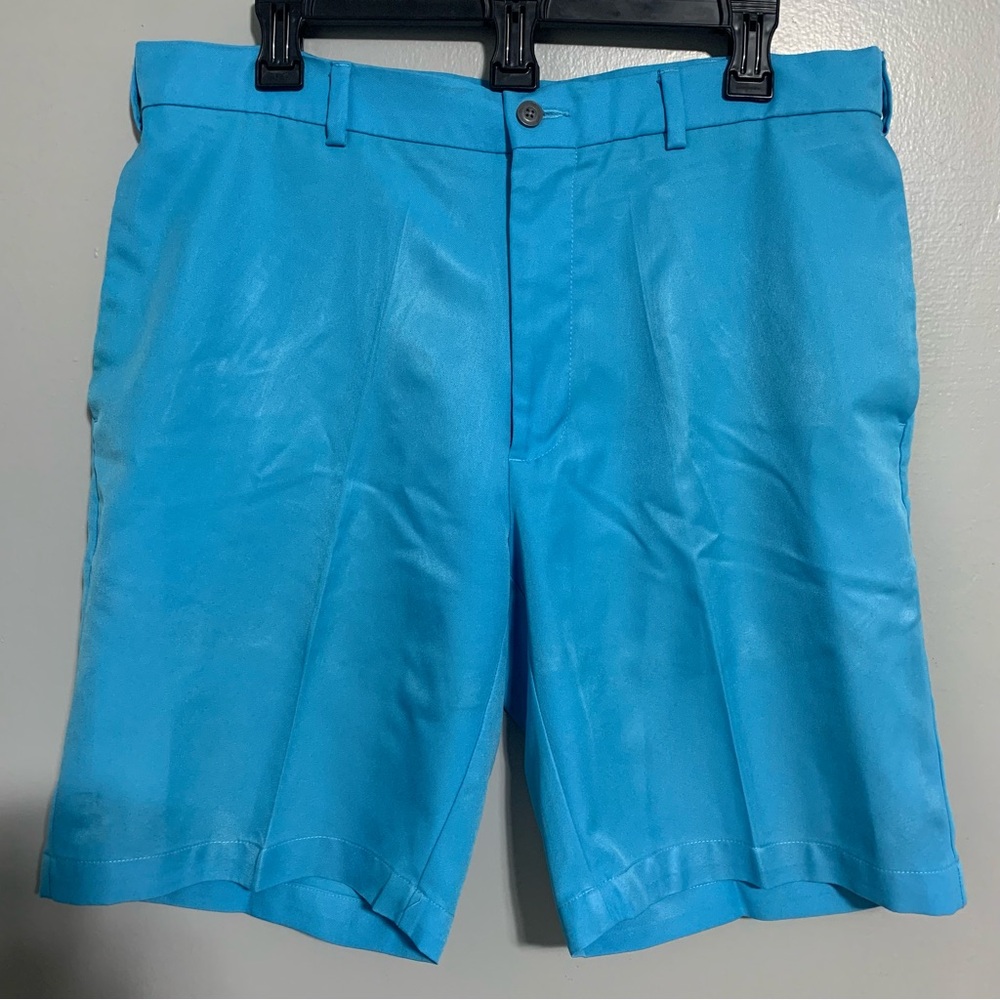 Pro Tour Golf Shorts sky blue Chino Flat Front Pockets‎ Size 34/9 In